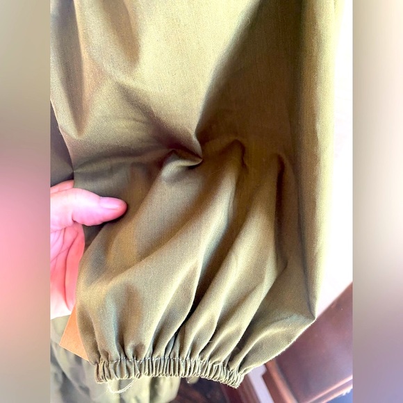 “Just Found”Olive Green Tiered Dress with Tied back Closure - Picture 6 of 9